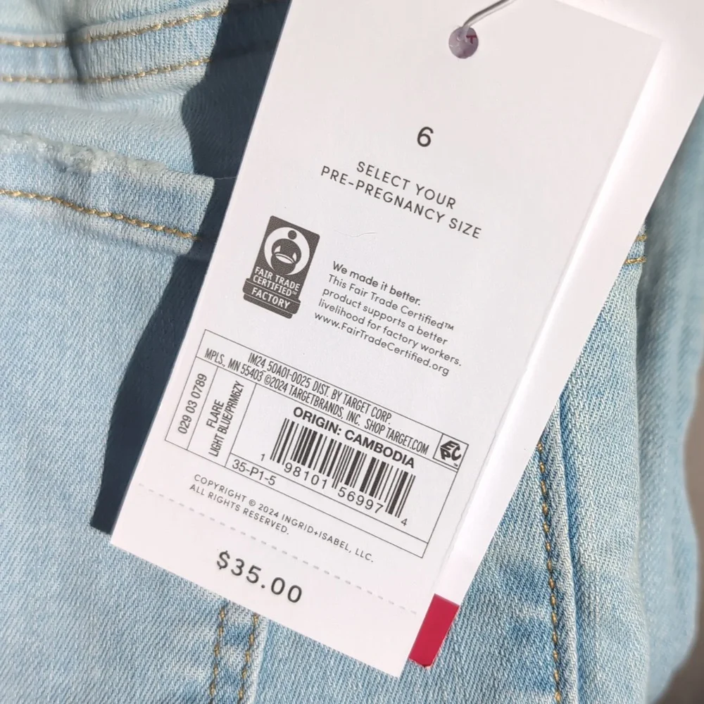 Womans Maternity New  Blue Jeans Pants Pregnancy - Picture 15 of 17